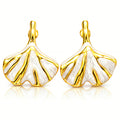 Leafs Earrings, 18K Gold Plated Steel