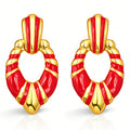 Earrings, 18K Gold Plated Steel