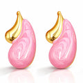 Earrings, 18K Gold Plated Steel