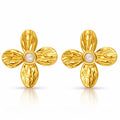 Flowers Earrings, 18K Gold Plated Steel