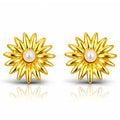 Flowers Earrings, 18K Gold Plated Steel