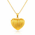 Heart Necklace, 18K Gold Plated Steel
