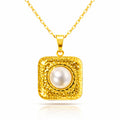 Necklace, 18K Gold Plated Steel