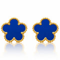Flowers Earrings, 18K Gold Plated Steel