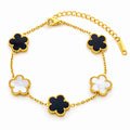 Flower Meadow Bracelet, 18K Gold Plated Steel