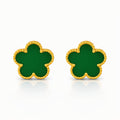 Flowers Earrings, 18K Gold Plated Steel