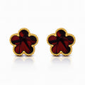 Flowers Earrings, 18K Gold Plated Steel