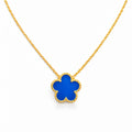 Flower Necklace, 18K Gold Plated Steel