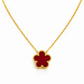 Flower Necklace, 18K Gold Plated Steel