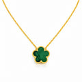 Flower Necklace, 18K Gold Plated Steel