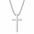"Cross" Necklace, 18K Plated Steel