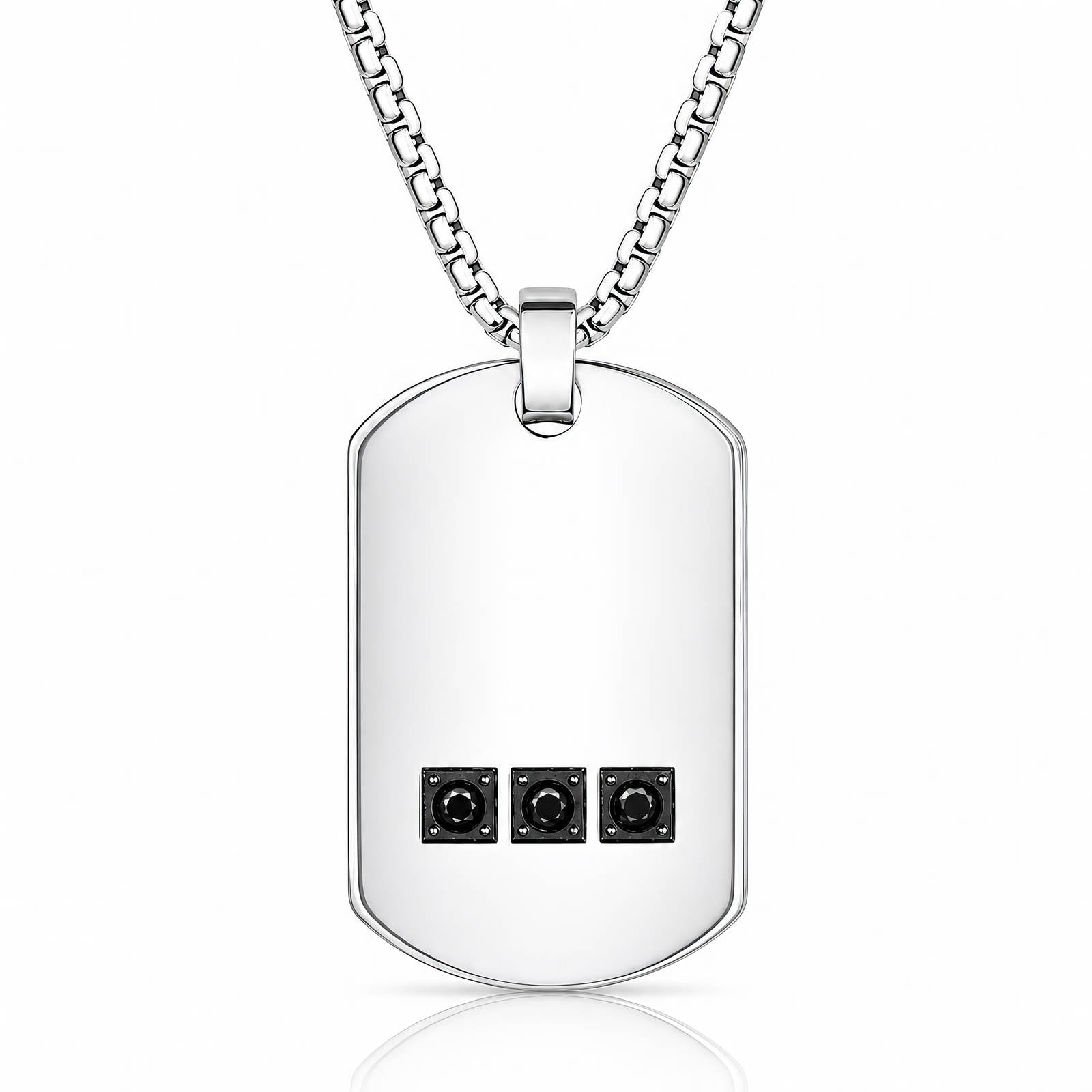 Dog tag" Necklace, Stainless Steel