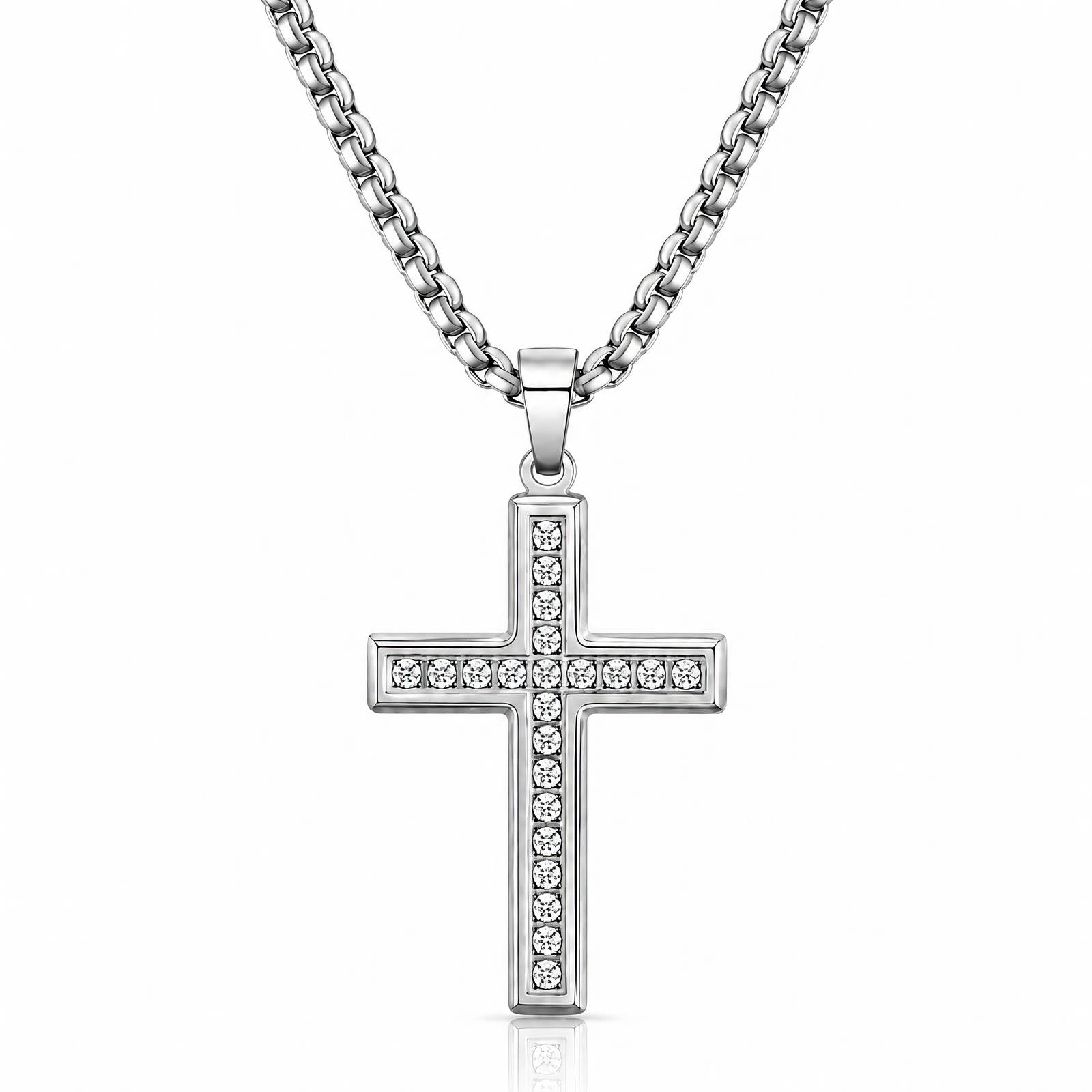 Cross" Necklace, Stainless Steel