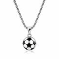 Soccer ball" Necklace, Stainless Steel