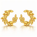 Leafs Earrings, 18K Gold Plated Steel